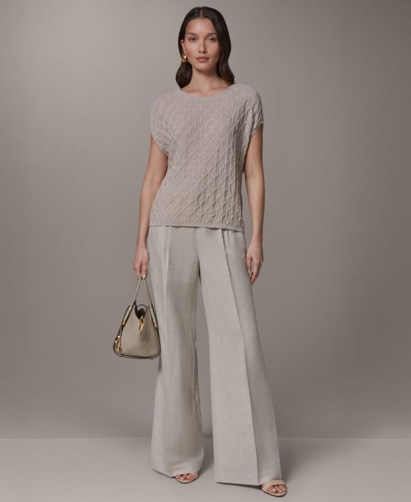 Women's Short-Sleeve Scoop Neck Sweater