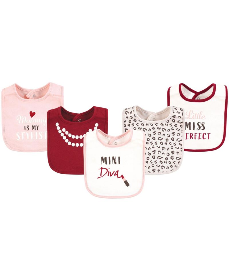 Girls Soft Cotton Mealtime Bibs