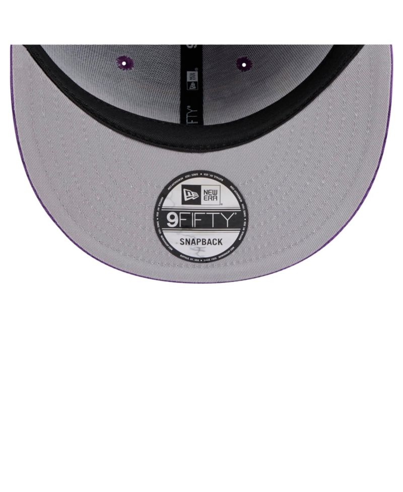 Men's Purple Los Angeles Lakers Throwback Display Corduroy 9FIFTY Snapback Hat