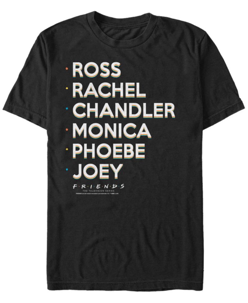 Friends Men's Name List Short Sleeve T-Shirt
