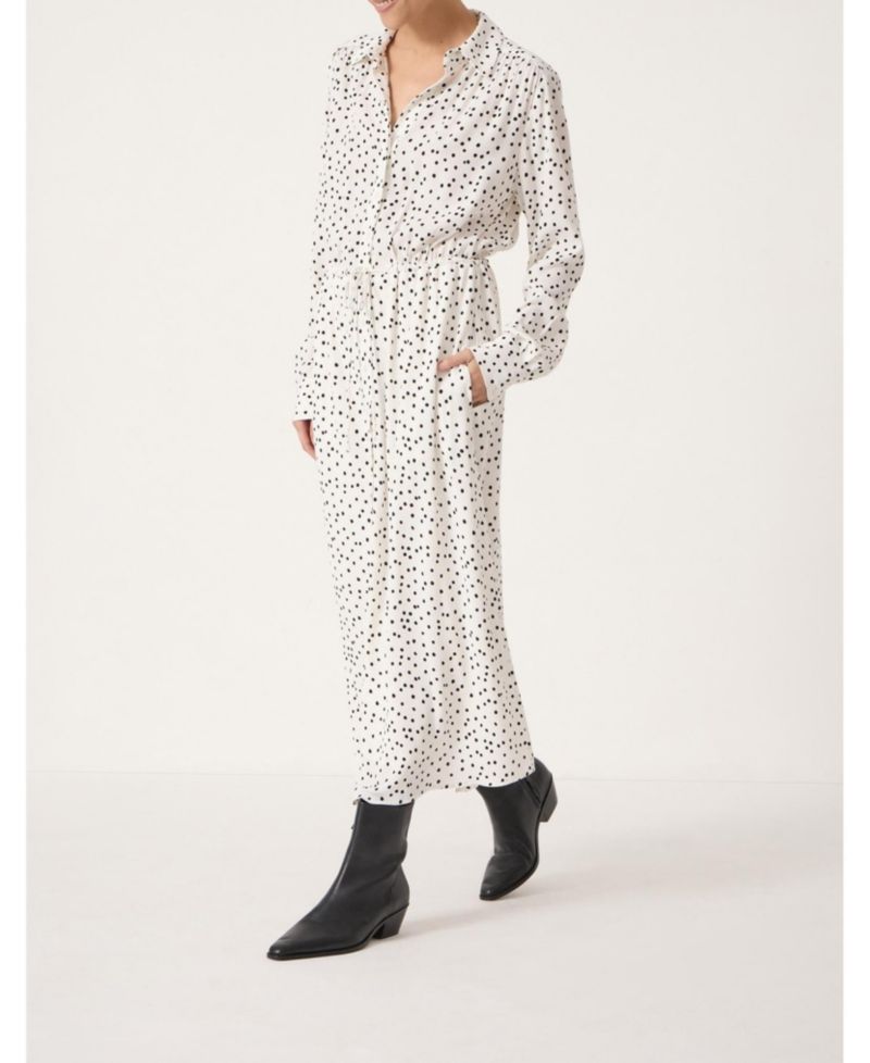 Women's Rosey Polka Dot Midi Shirt Dress