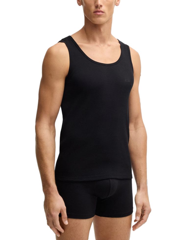Men's 3-Pack Cotton Ribbed Classic Tank Tops