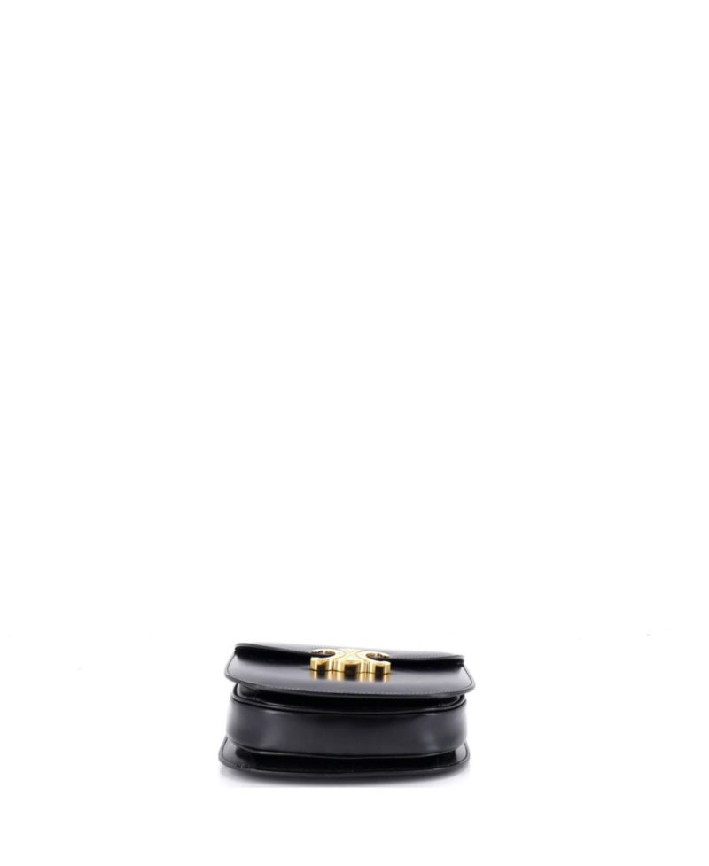 Triomphe Besace Clea Chain Flap Bag Leather