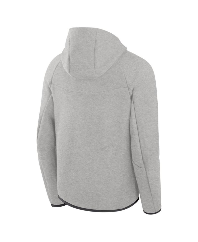 Men's Heather Charcoal Detroit Tigers Tech Fleece Windrunner Full-Zip Hoodie Jacket