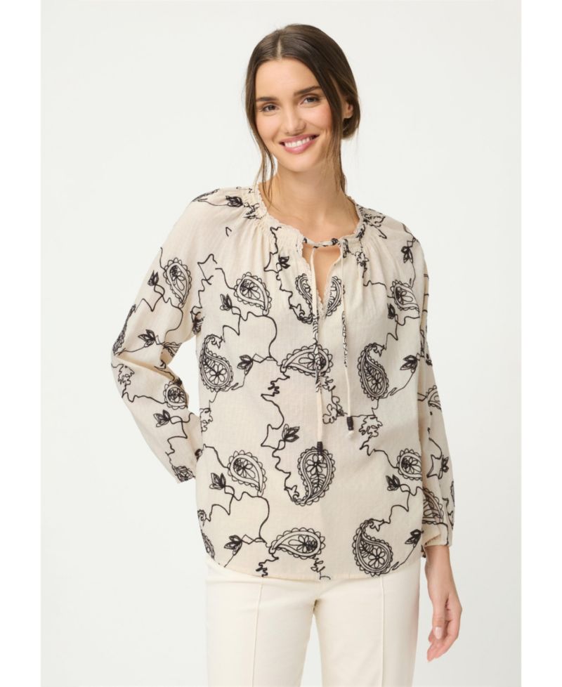 Women's Embroidered Tunic Blouse
