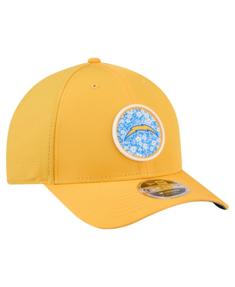 Men's Gold Los Angeles Chargers Floral 9FORTY M-Crown Trucker Adjustable Hat