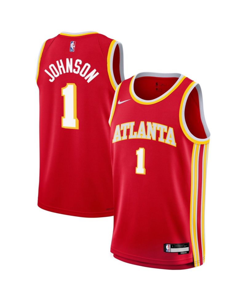 Big Boys and Girls Jalen Johnson Red Atlanta Hawks Swingman Jersey - Icon Edition