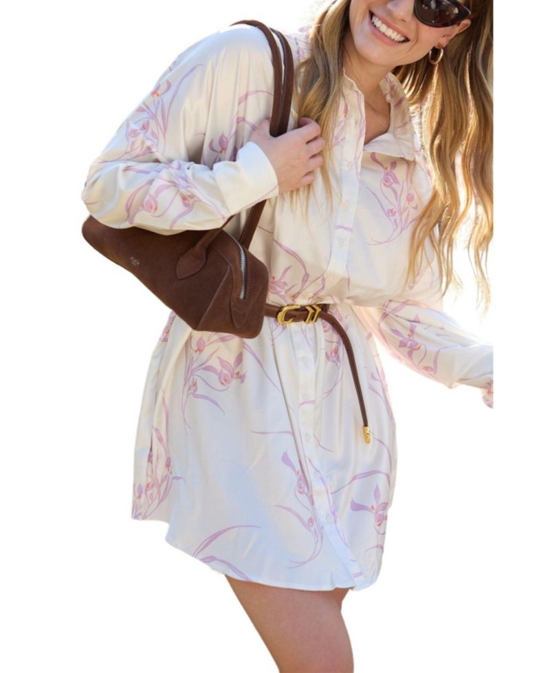 Women's Kristy Button Down Large Floral Shirtdress
