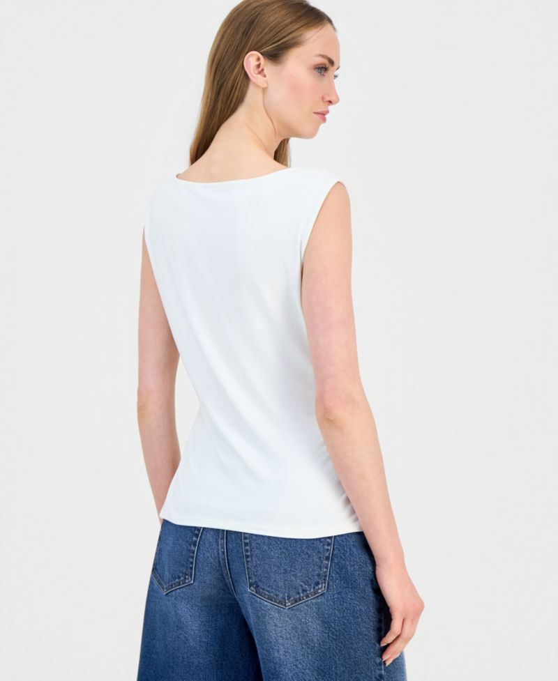 Women's Hardware Detail Sleeveless Knit Top