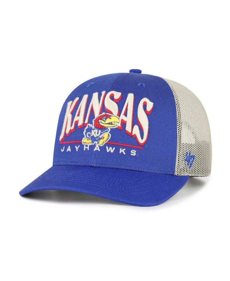 Men's Royal Kansas Jayhawks Arid Adjustable Trucker Hat