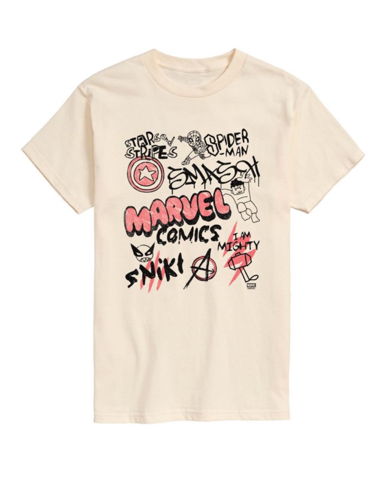 Men's Marvel Super Hero Doodles Graphic T-Shirt