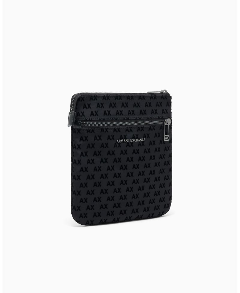 Men's Flocked Flat Crossbody