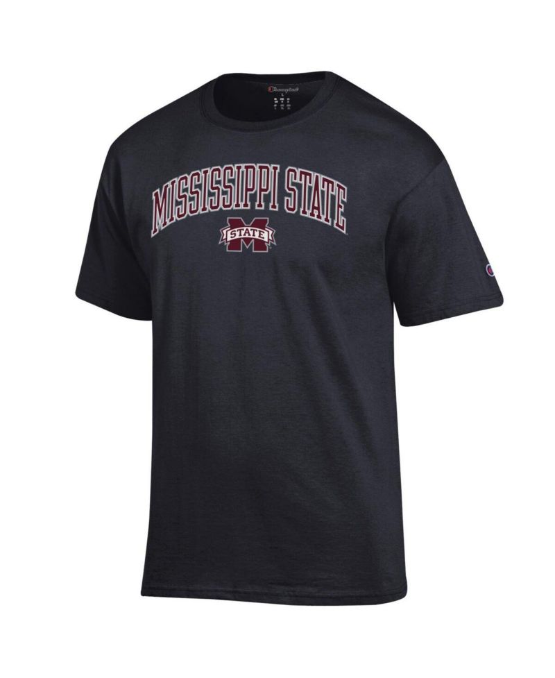 Men's Maroon Mississippi State Bulldogs Arch Over Logo T-Shirt
