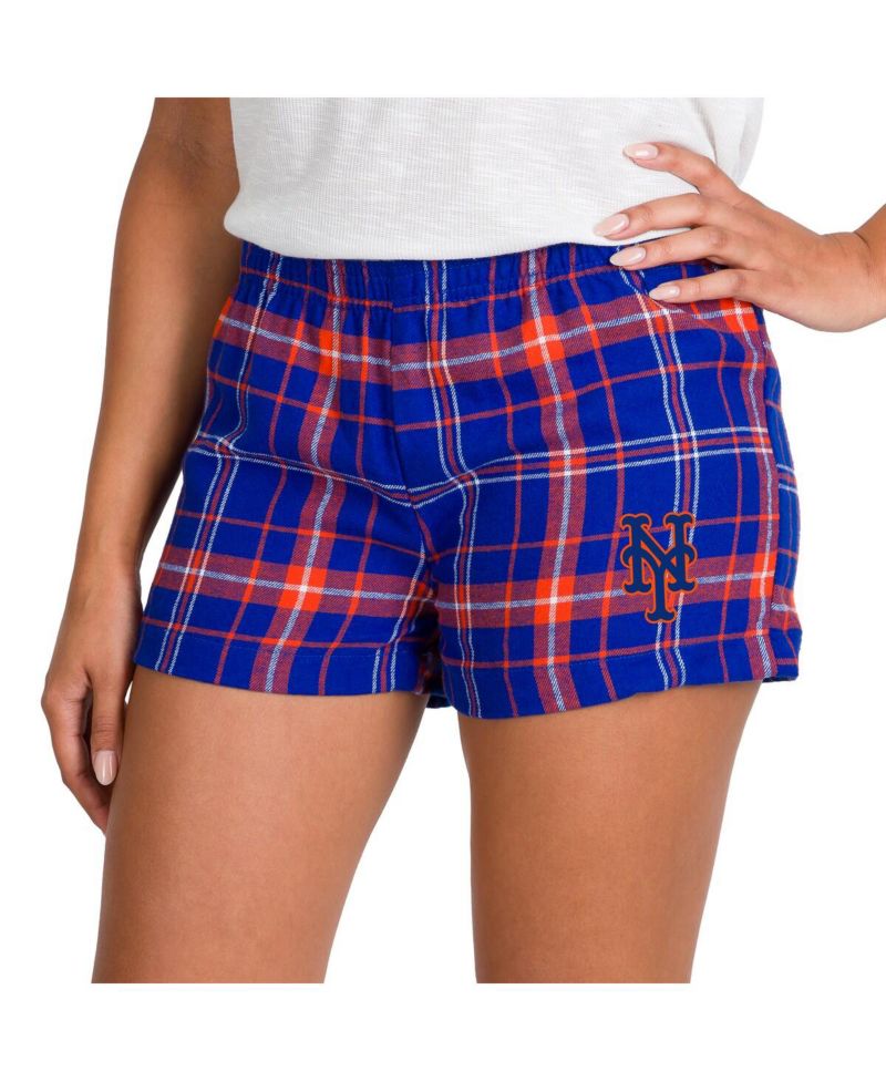 Women's Royal/Orange New York Mets Ultimate Flannel Shorts
