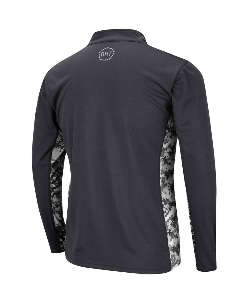 Men's Charcoal Mississippi State Bulldogs OHT Military-Inspired Appreciation Digi Camo Quarter-Zip Jacket