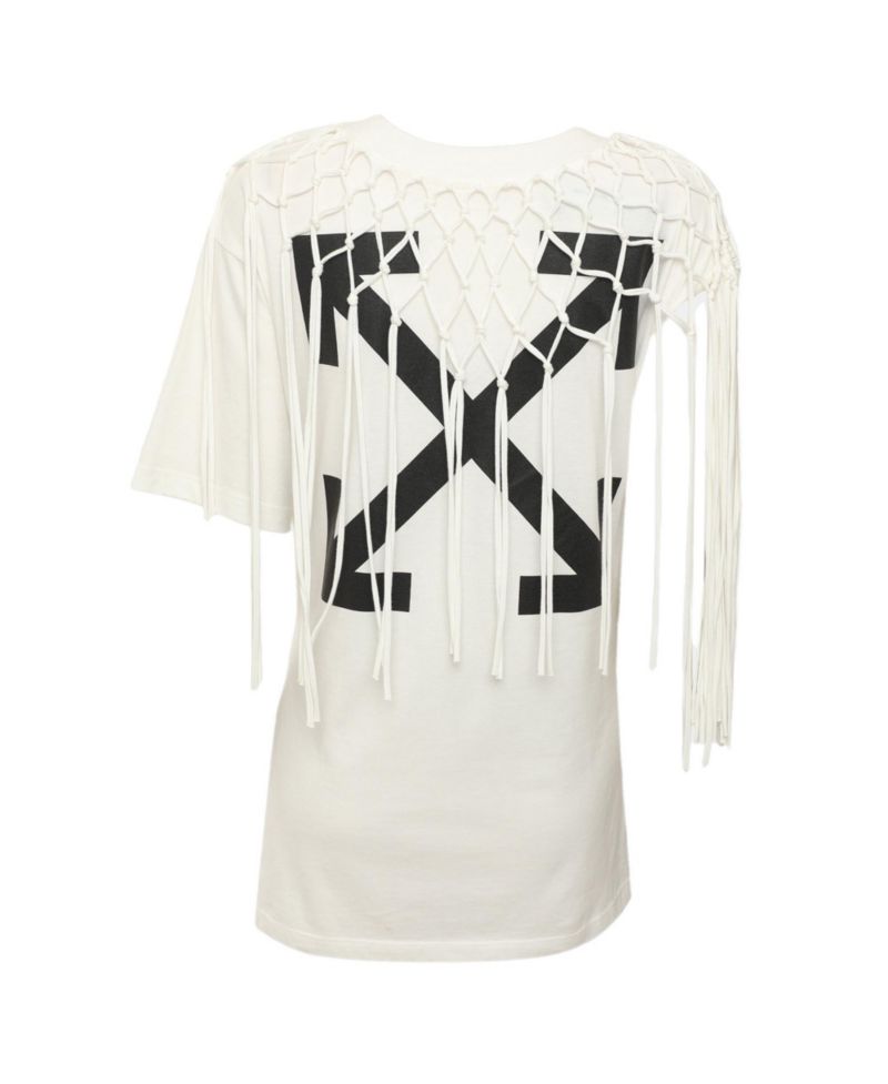 Women's Macrame Fringe Detail T-Shirt