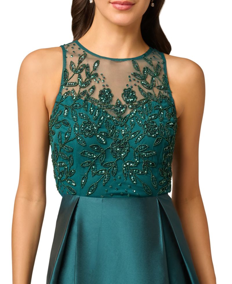 Women's Beaded Taffeta Ball Gown