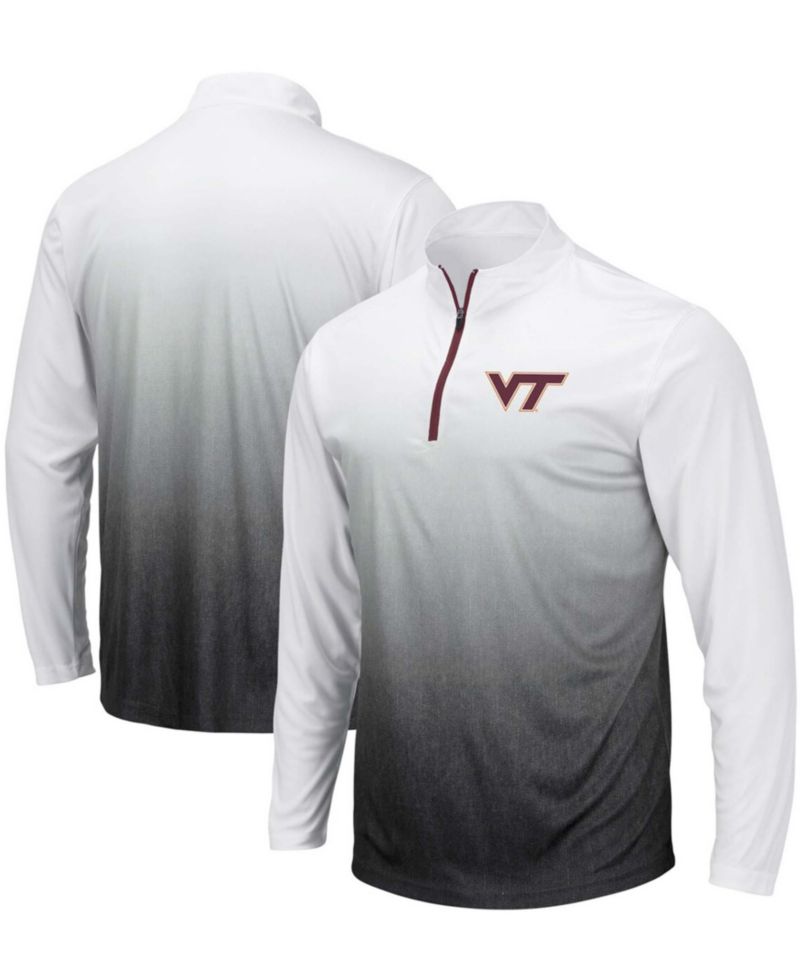 Men's Gray Virginia Tech Hokies Magic Team Logo Quarter-Zip Jacket