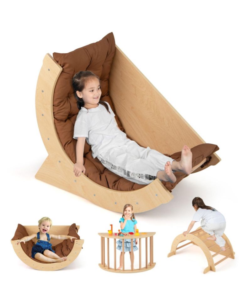 Baby 6-in-1 Montessori Climbing Arch with Cushion
