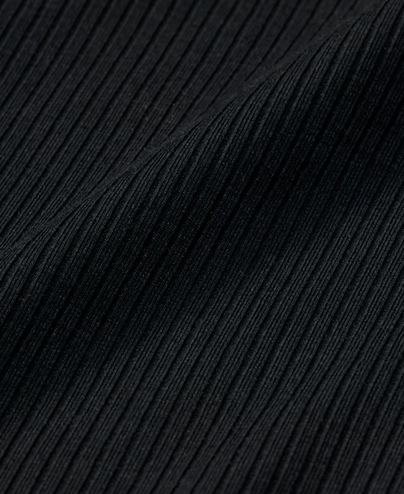 Plus Sportswear Ribbed Quarter-Zip Long-Sleeve Top