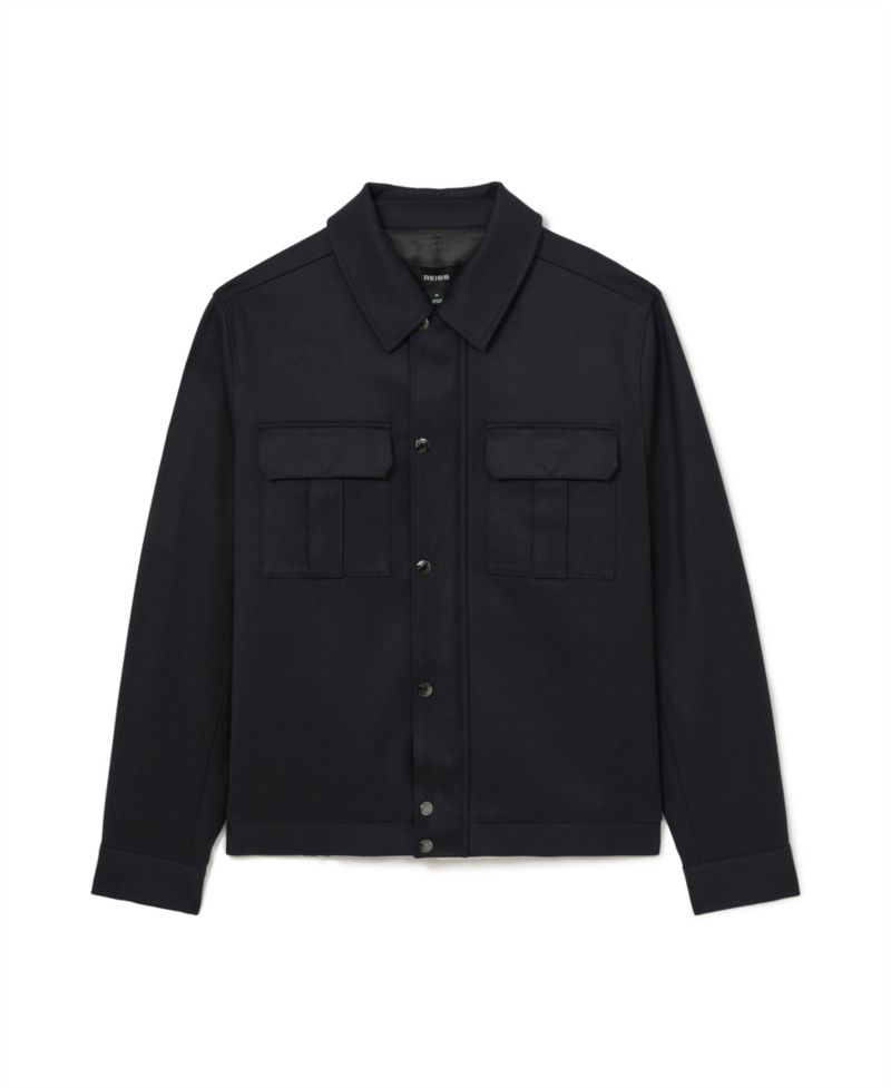 Men's Americas Lyocell-Cotton Twill Utility Regular-Fit Bomber Jacket