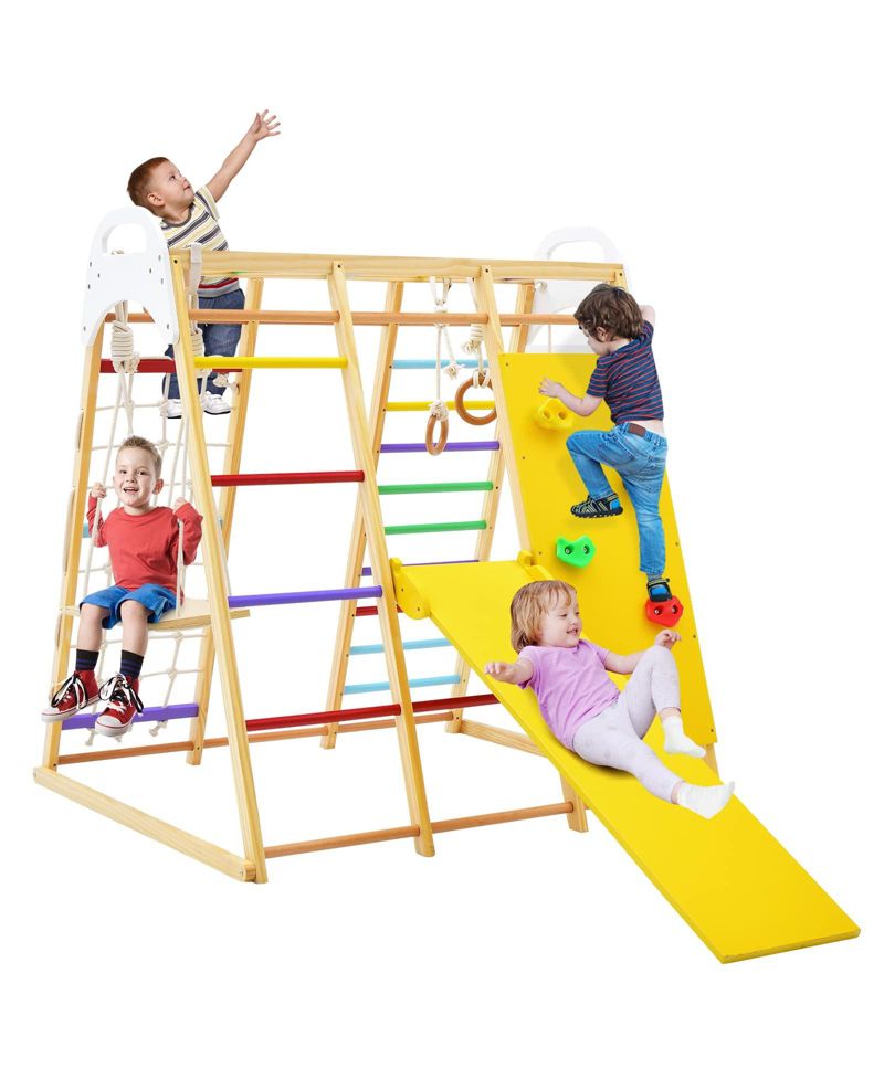 8-in-1 Beech Wood Jungle Gym Playset