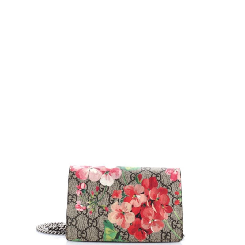 Super Mini Dionysus Bag Blooms Print GG Coated Canvas