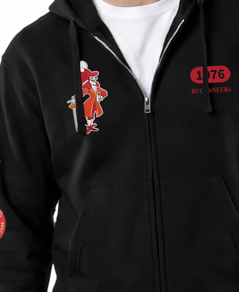 Men's Black Tampa Bay Buccaneers Disney X Champion All Star Full-Zip Hoodie