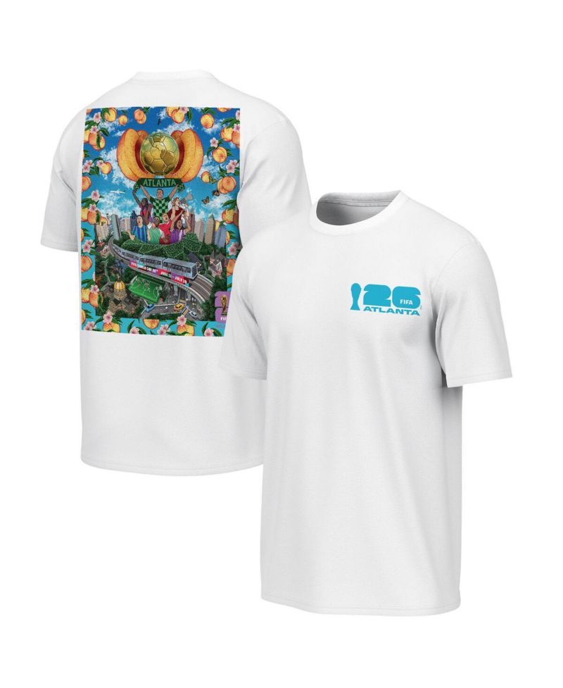 Men's White 2026 FIFA World Cup Atlanta Host City Poster Graphic T-Shirt