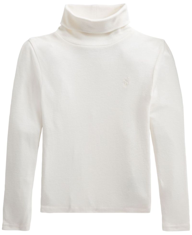 Girls' 2T-6X Long-Sleeve Ribbed Turtleneck T-Shirt