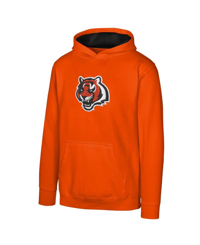Big Boys and Girls Orange Cincinnati Bengals Prime Pullover Hoodie