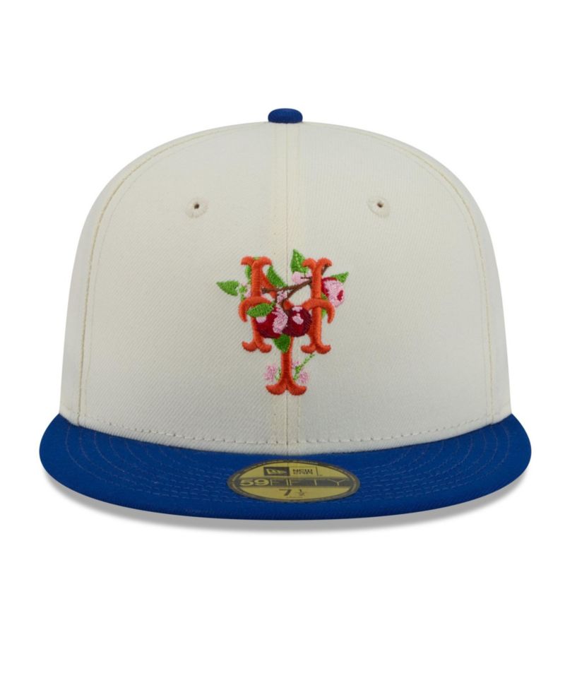 Men's White/Royal New York Mets Blossom 59FIFTY Fitted Hat