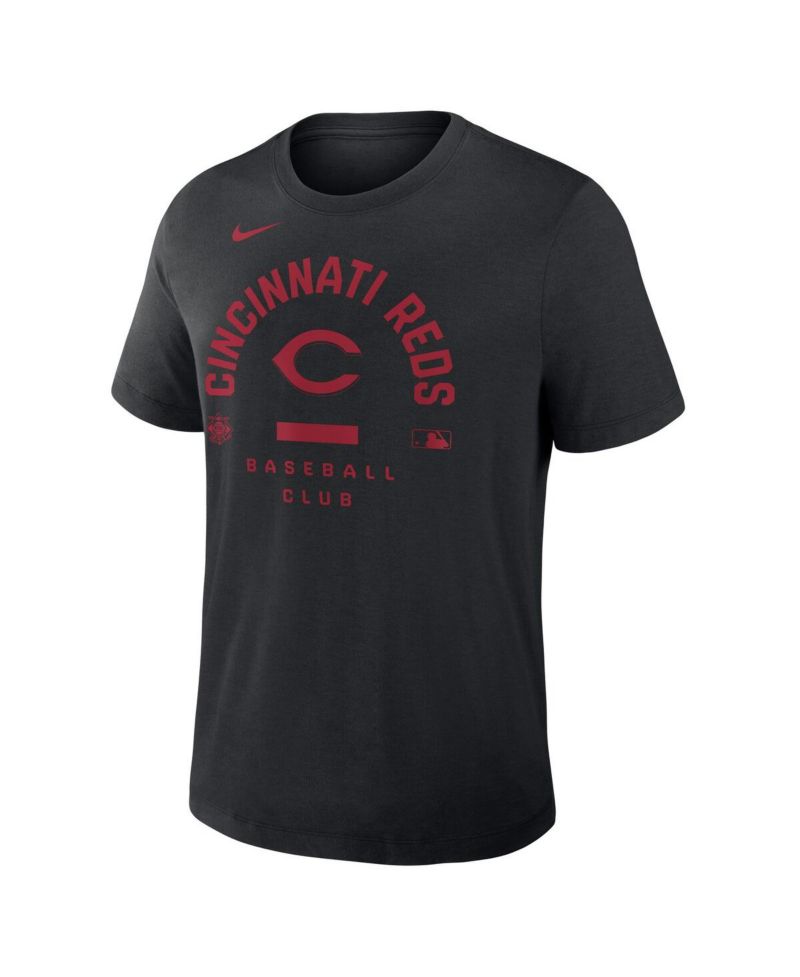 Men's Black Cincinnati Reds Authentic Collection Early Work Tri-Blend Dri-FIT T-Shirt