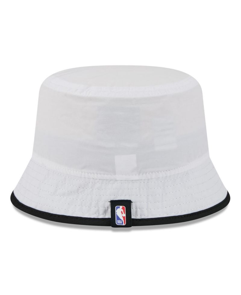 Men's White/Black Miami Heat 2025 NBA Draft Nylon Bucket Hat