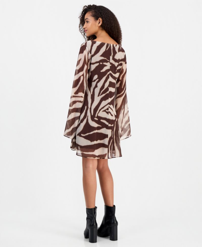 Juniors' Zebra-Print Mini Dress