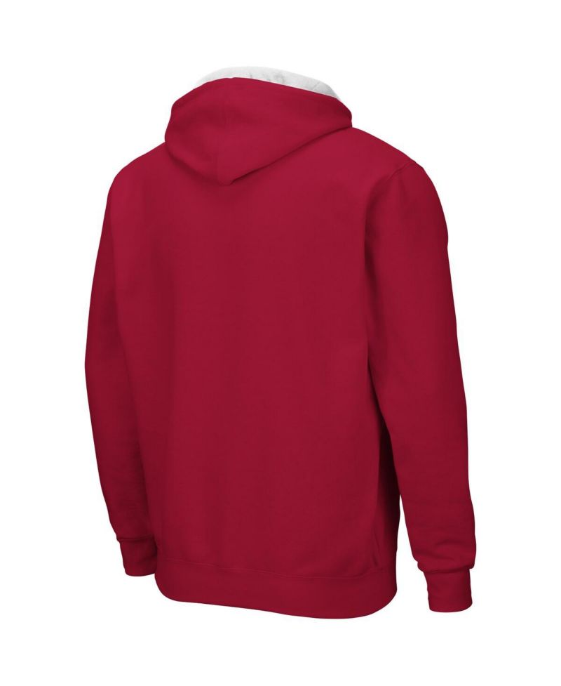 Men's Crimson Oklahoma Sooners Arch & Team Logo 3.0 Full-Zip Hoodie