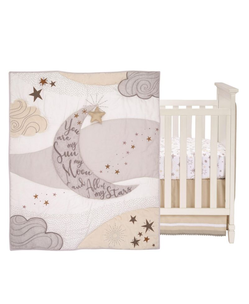 Baby Goodnight Moon 3-Piece Celestial Nursery Crib Bedding Set