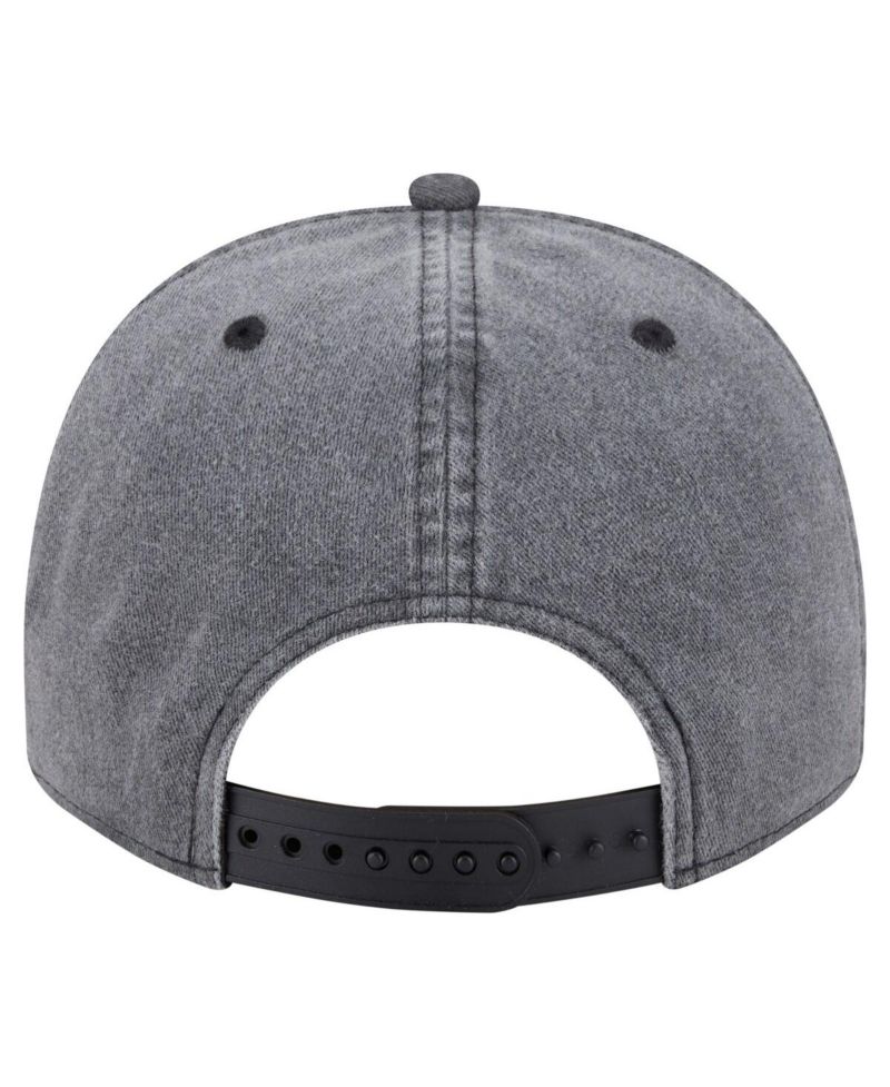 Men's Charcoal Boston Celtics Throwback Washed Pre-Curved 9FIFTY Snapback Hat