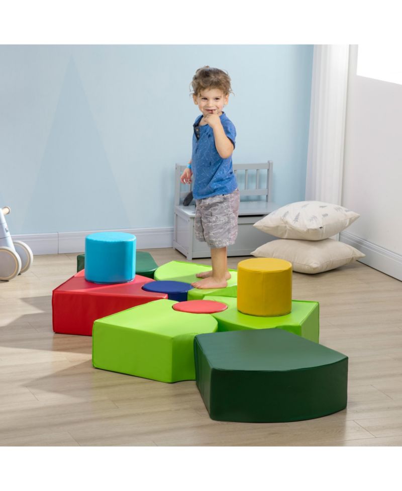 10-Piece Rearrangeable Foam Play Set for Creativity and Shape Discovery, Baby Soft Play Equipment with Easy-to-Clean Surface, Toddler Educational Toy for 18 Month Old Girls & Boys