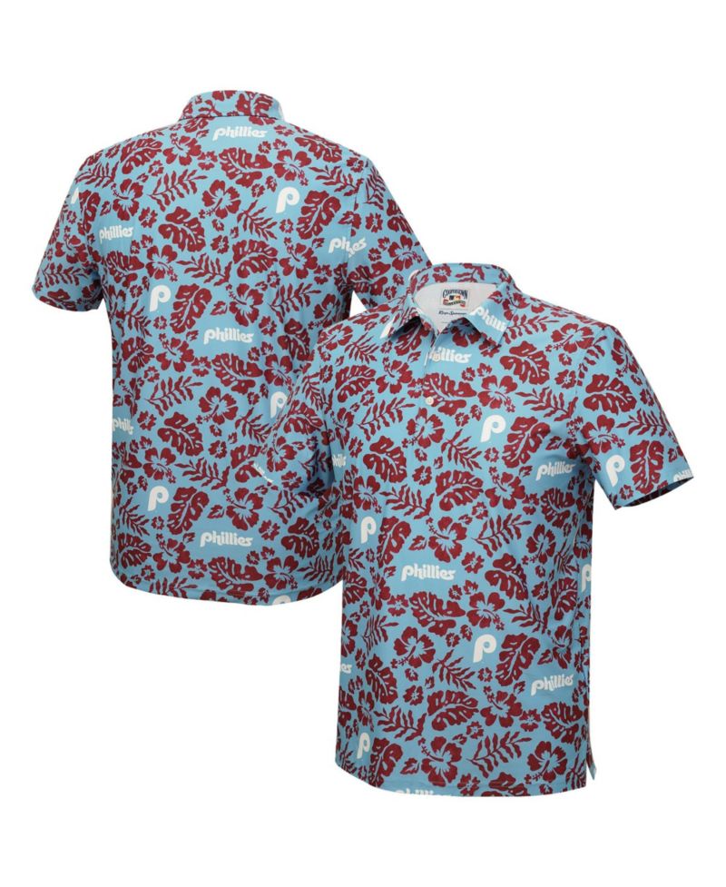 Men's Philadelphia Phillies Cooperstown Pua Four-Way Stretch Floral-Print Polo Shirt