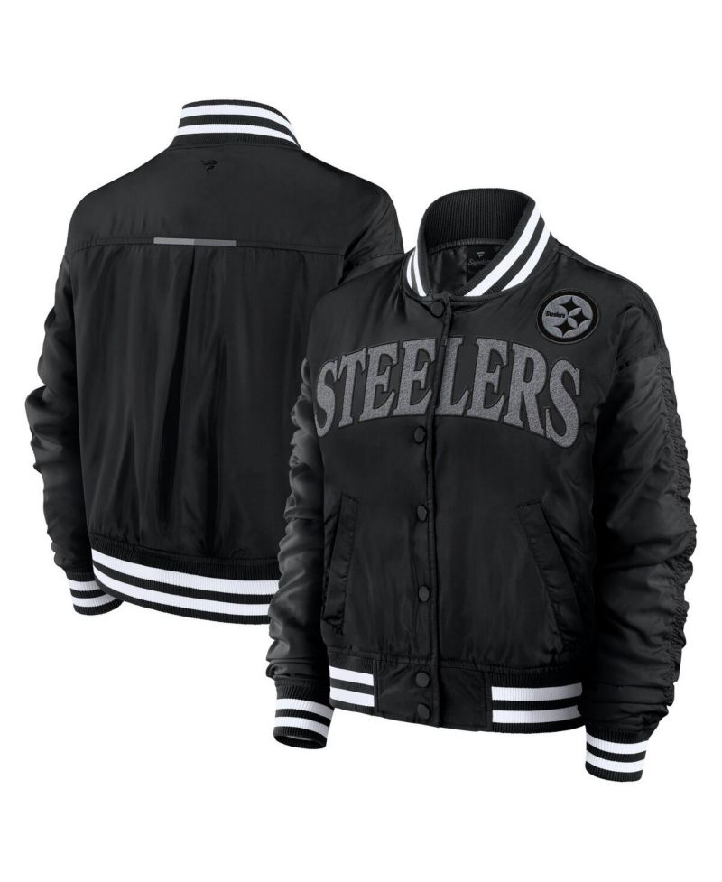 Women's Black Pittsburgh Steelers Elements Wave Full-Snap Jacket
