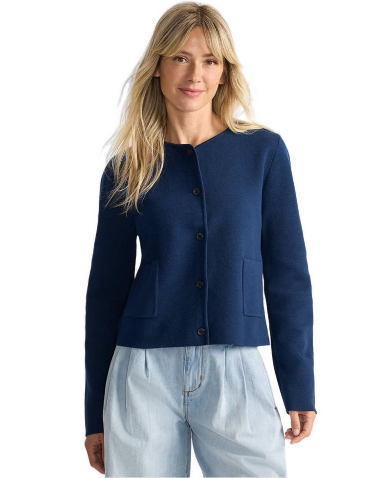 Women's Fine Gauge Cotton Milano Blazer Sweater
