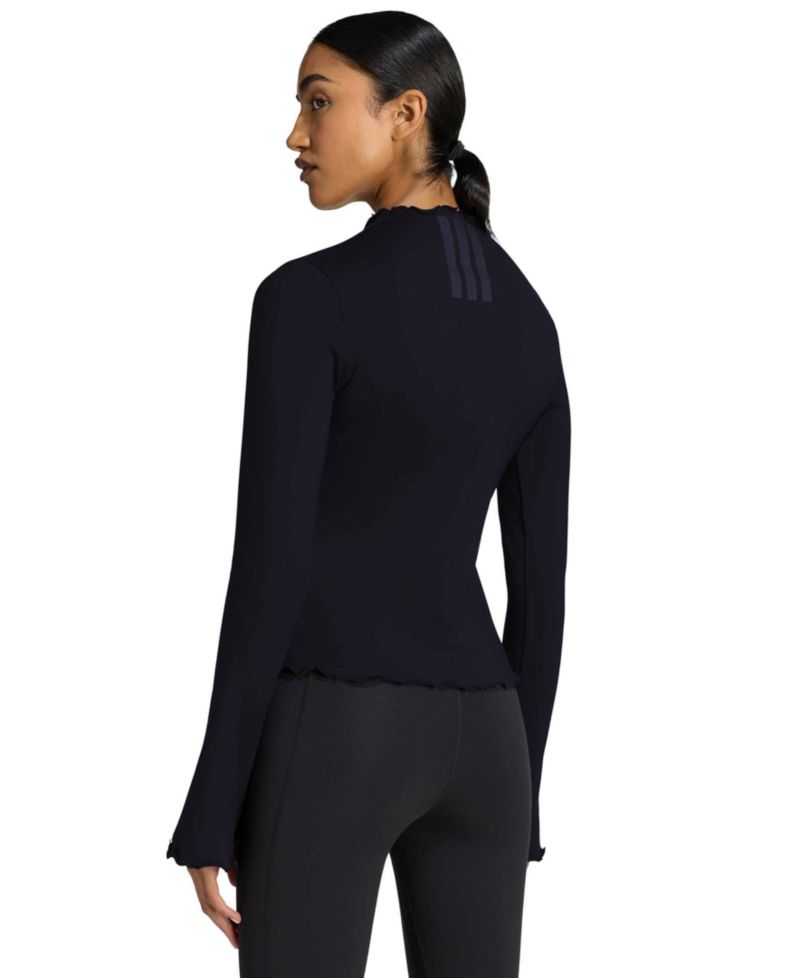 Women's Long-Sleeve Funnel Neck Slim-Fit Shirt