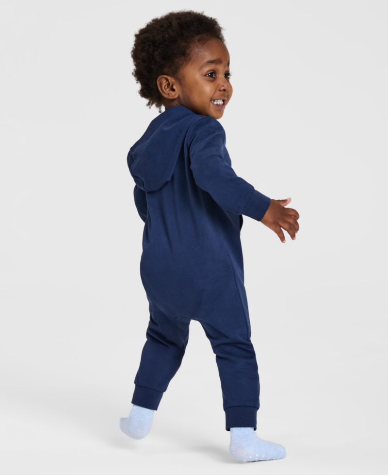 Baby Boys' Hooded Long-Sleeve Coverall