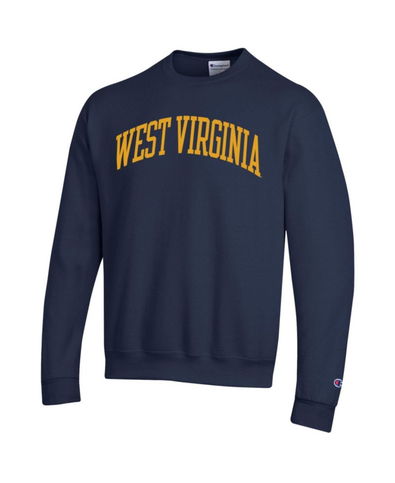 Men's West Virginia Mountaineers Basic Arch Fleece Pullover Sweatshirt