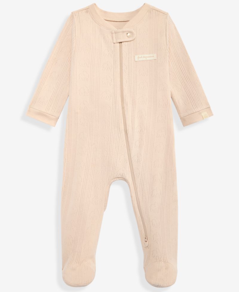 Baby Boys' Pointelle Cotton 2-Way Zip Coveralls