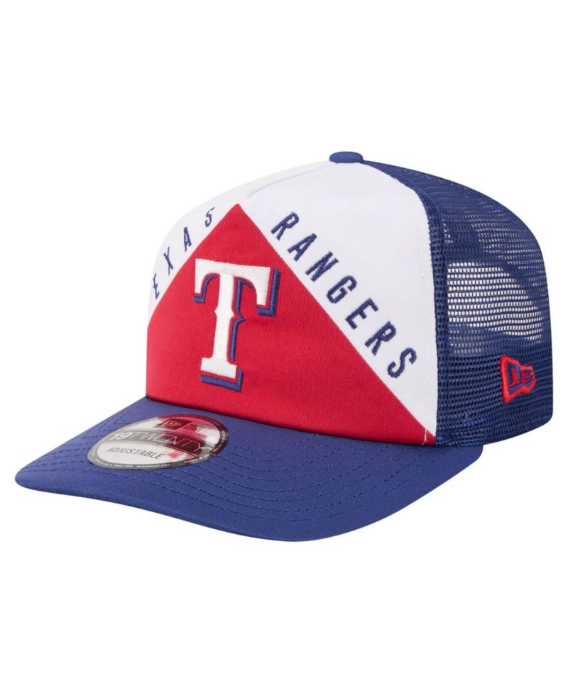 Men's White/Royal Texas Rangers Retro Cut 19TWENTY Adjustable Trucker Hat