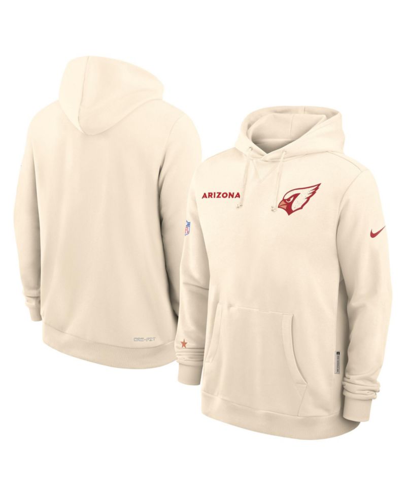 Men's Natural Arizona Cardinals 2025 NFL Rivalries Sideline Dri-Fit Hoodie