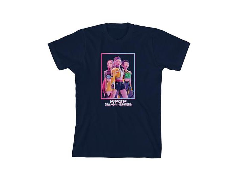 Boys Box Art Huntrix Youth Navy Crew Neck Short Sleeve
