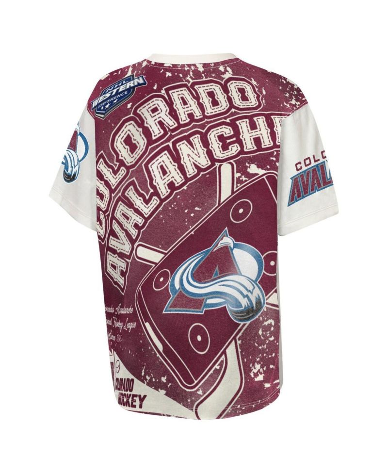 Big Boys and Girls Cream Colorado Avalanche Top Player T-Shirt